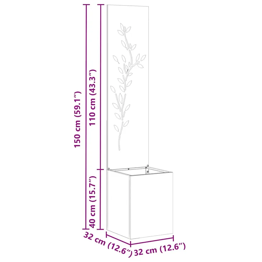 Écran de confidentialité de jardin Argent 32 x 32 x 150 cm - 11