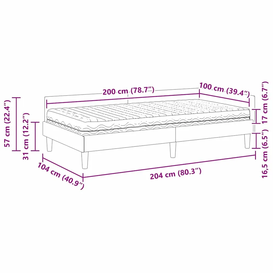 Cadre de lit d'angle avec matelas avec matelas 2 pcs Bleu tissu - 14