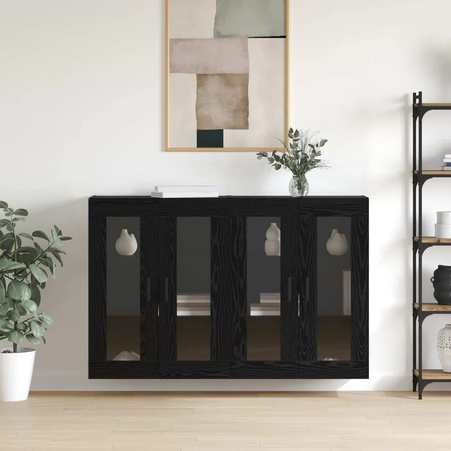 Armoires Murailles 2 pcs Chêne noir 69,5 x 34 x 90 cm