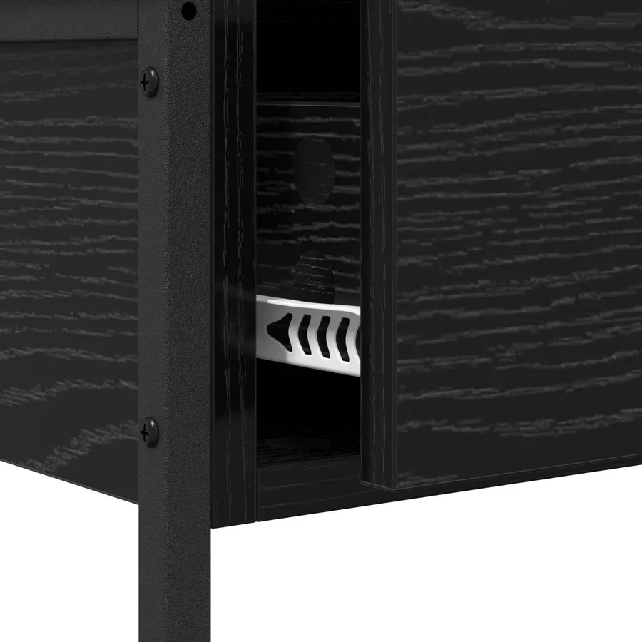 Table console Chêne noir 75 x 34,5 x 75 cm Bois d'ingénierie - 11