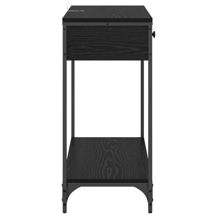 Table console Chêne noir 75 x 34,5 x 75 cm Bois d'ingénierie - 7