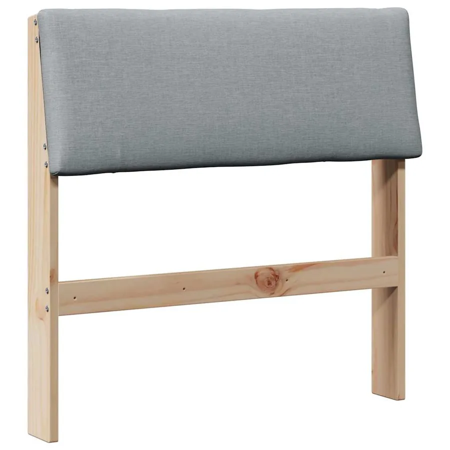 Tête de lit capitonnée Gris clair 75 cm Pin massif - 2