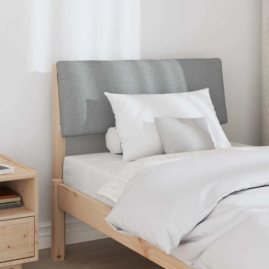 Tête de lit capitonnée Gris clair 75 cm Pin massif - 3