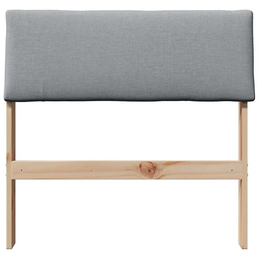 Tête de lit capitonnée Gris clair 75 cm Pin massif - 4