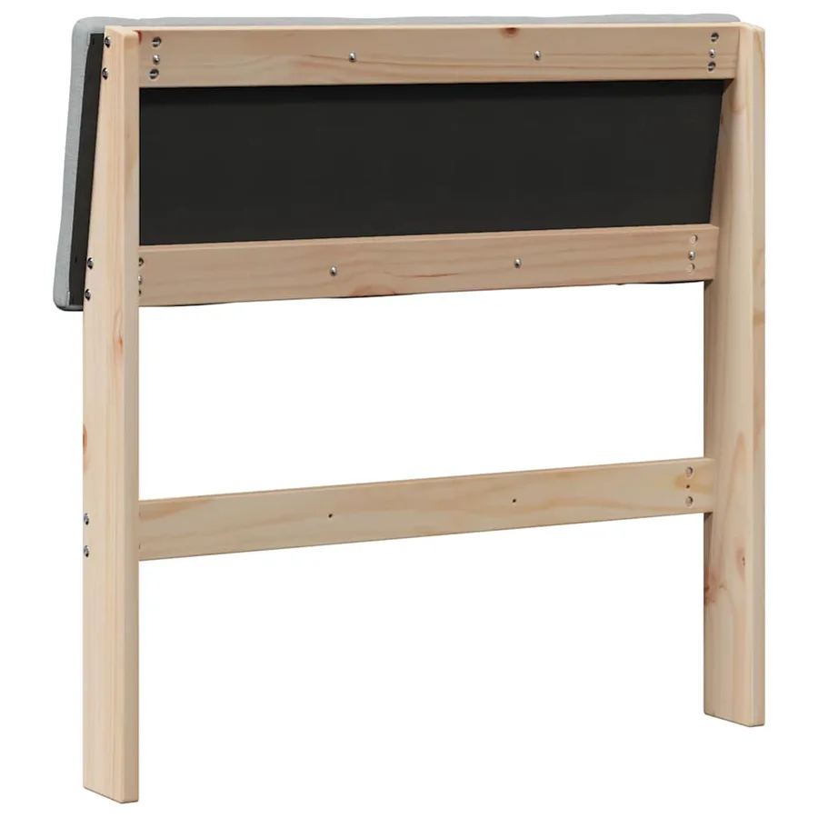 Tête de lit capitonnée Gris clair 75 cm Pin massif - 6