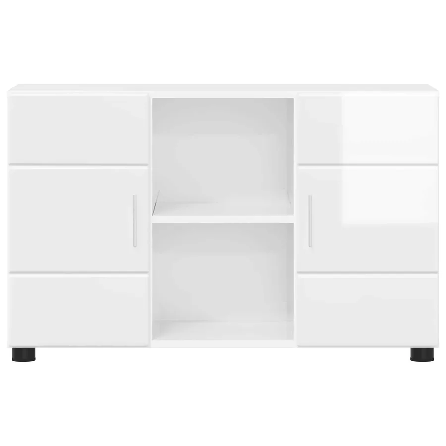 Buffet avec étagère FLORIN Blanc brillant 88,5 x 30,5 x 55,5 cm - 6