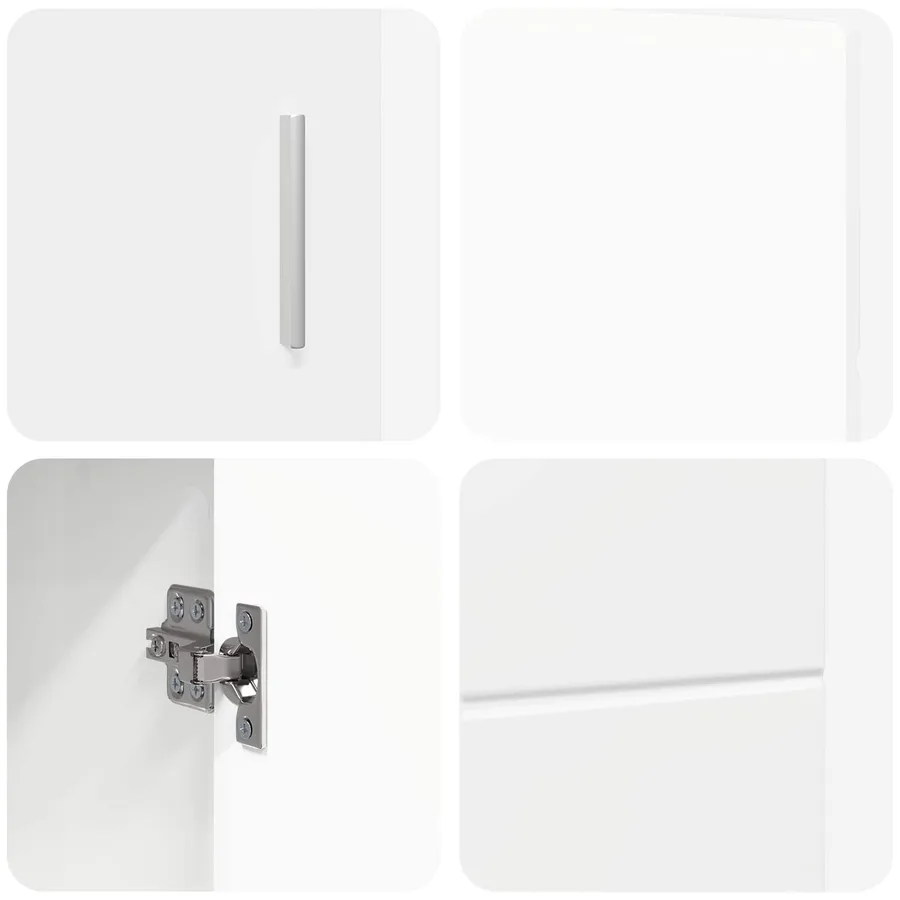 Buffet avec étagère FLORIN Blanc brillant 88,5 x 30,5 x 55,5 cm - 9