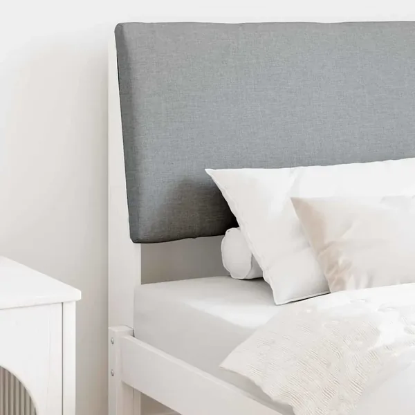 Tête de lit capitonnée Gris clair 90 cm Pin massif