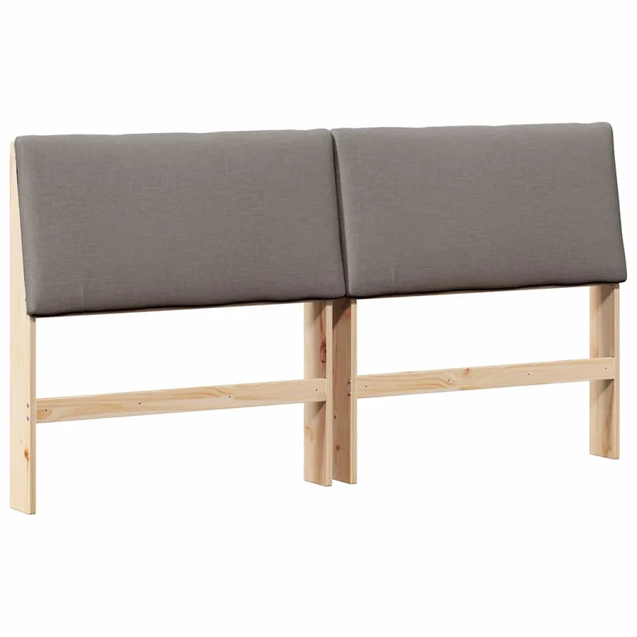 Tête de lit capitonnée Taupe 200 cm Pin massif - 2