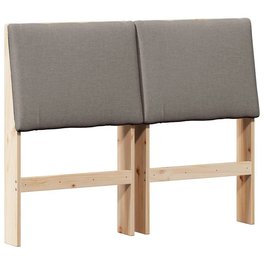 Tête de lit capitonnée Taupe 135 cm Pin massif - 2