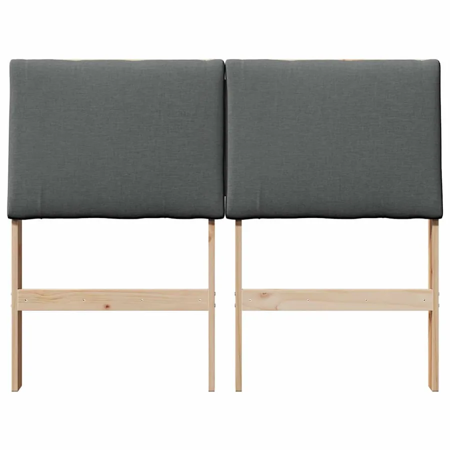 Tête de lit capitonnée Gris foncé 135 cm Pin massif - 4