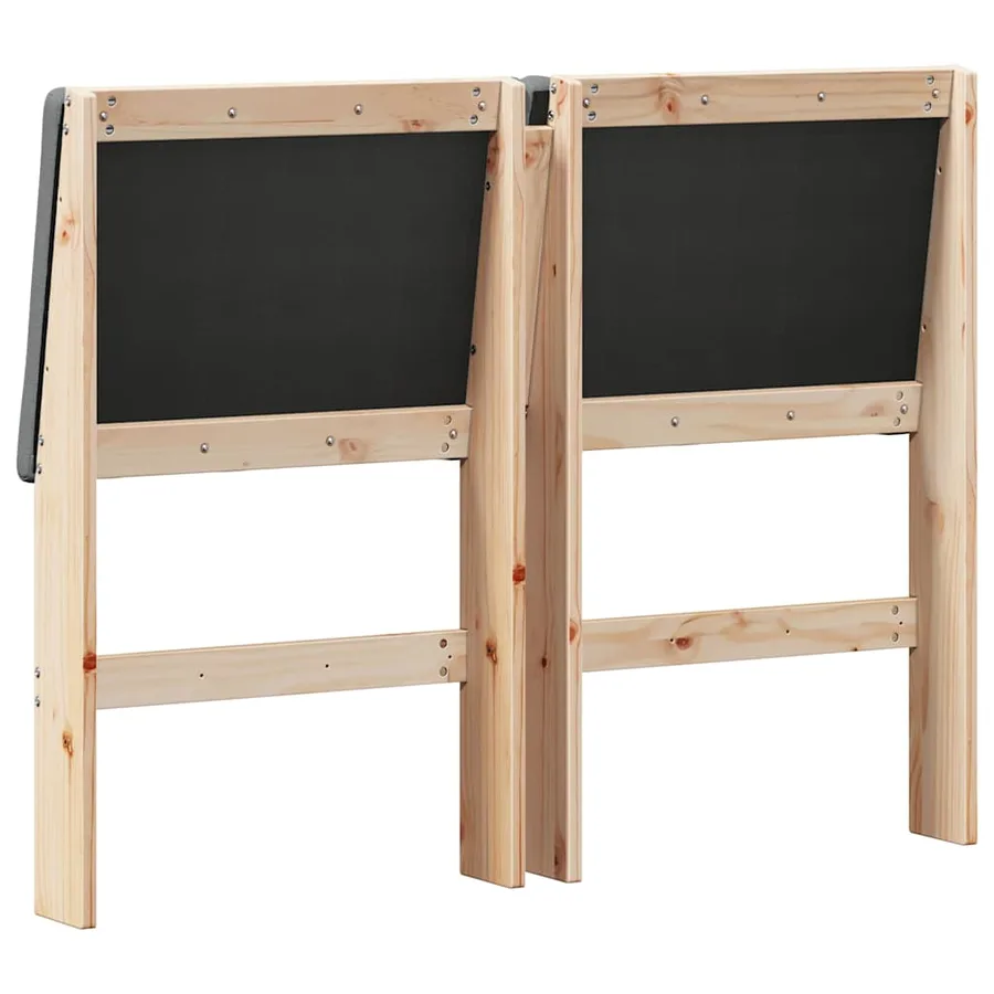 Tête de lit capitonnée Gris foncé 135 cm Pin massif - 6