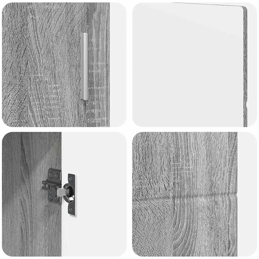 Buffet avec étagère FLORIN Gris Sonoma 88,5 x 30,5 x 55,5 cm - 9