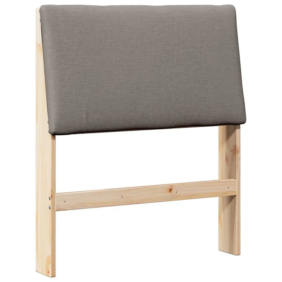 Tête de lit capitonnée Taupe 75 cm Pin massif - 2