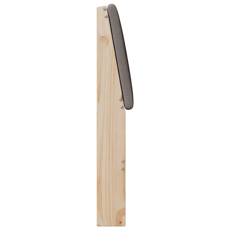 Tête de lit capitonnée Taupe 75 cm Pin massif - 5