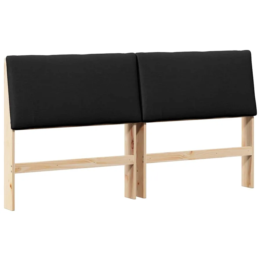 Tête de lit capitonnée Noir 180 cm Pin massif - 2