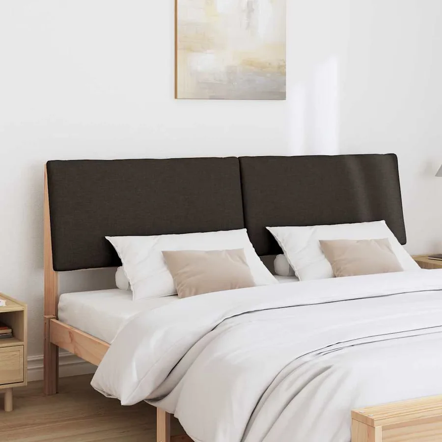 Tête de lit capitonnée Noir 180 cm Pin massif - 3