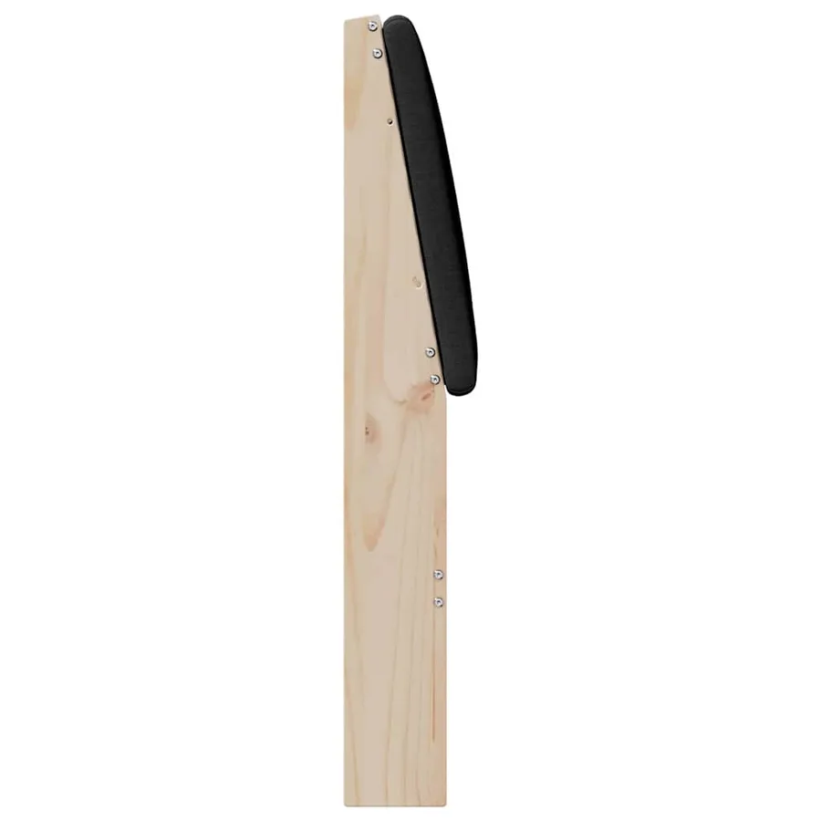 Tête de lit capitonnée Noir 180 cm Pin massif - 5