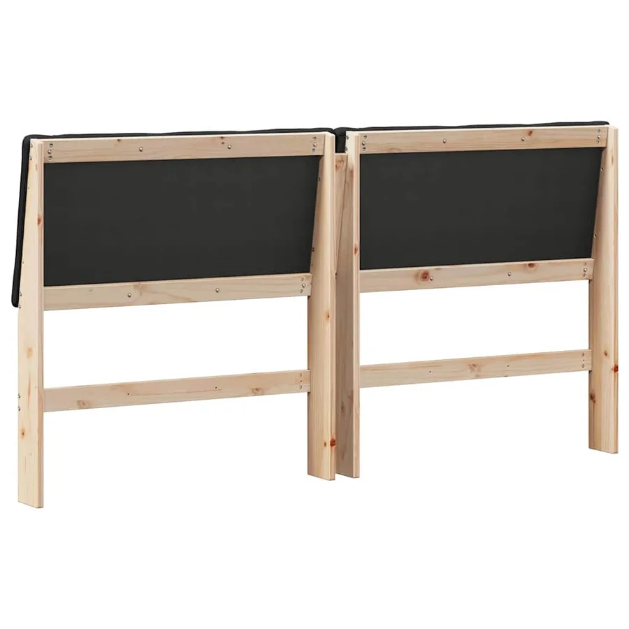 Tête de lit capitonnée Noir 180 cm Pin massif - 6
