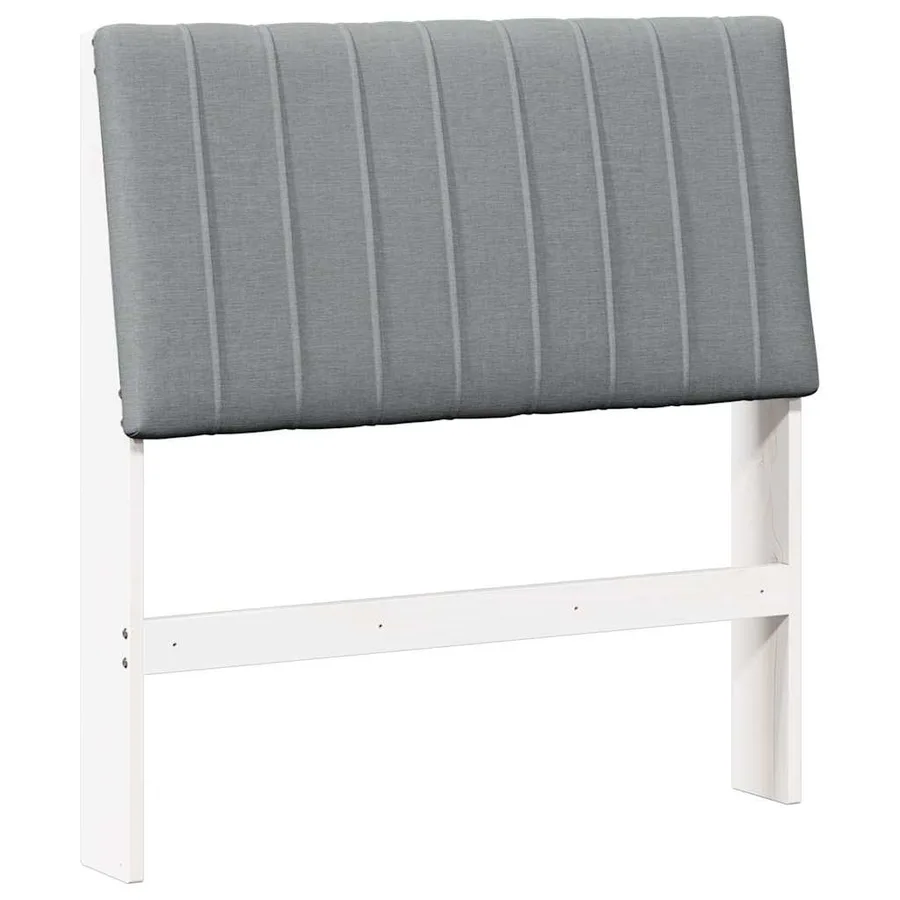 Tête de lit capitonnée Gris clair Pin massif - 2