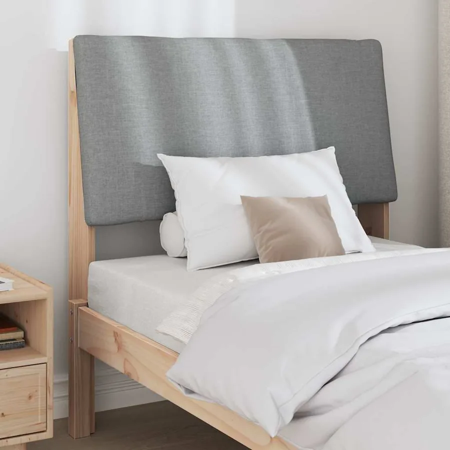 Tête de lit capitonnée Gris clair 100 cm Pin massif - 3