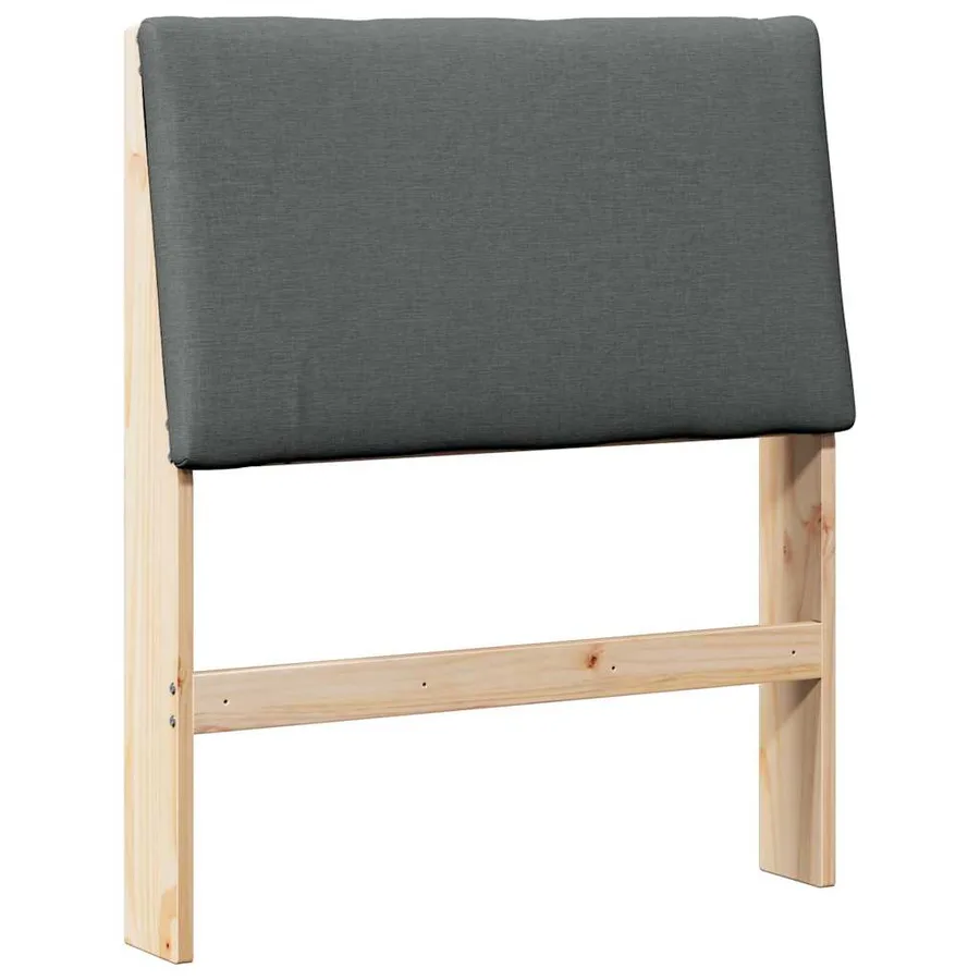 Tête de lit capitonnée Gris foncé 75 cm Pin massif - 2