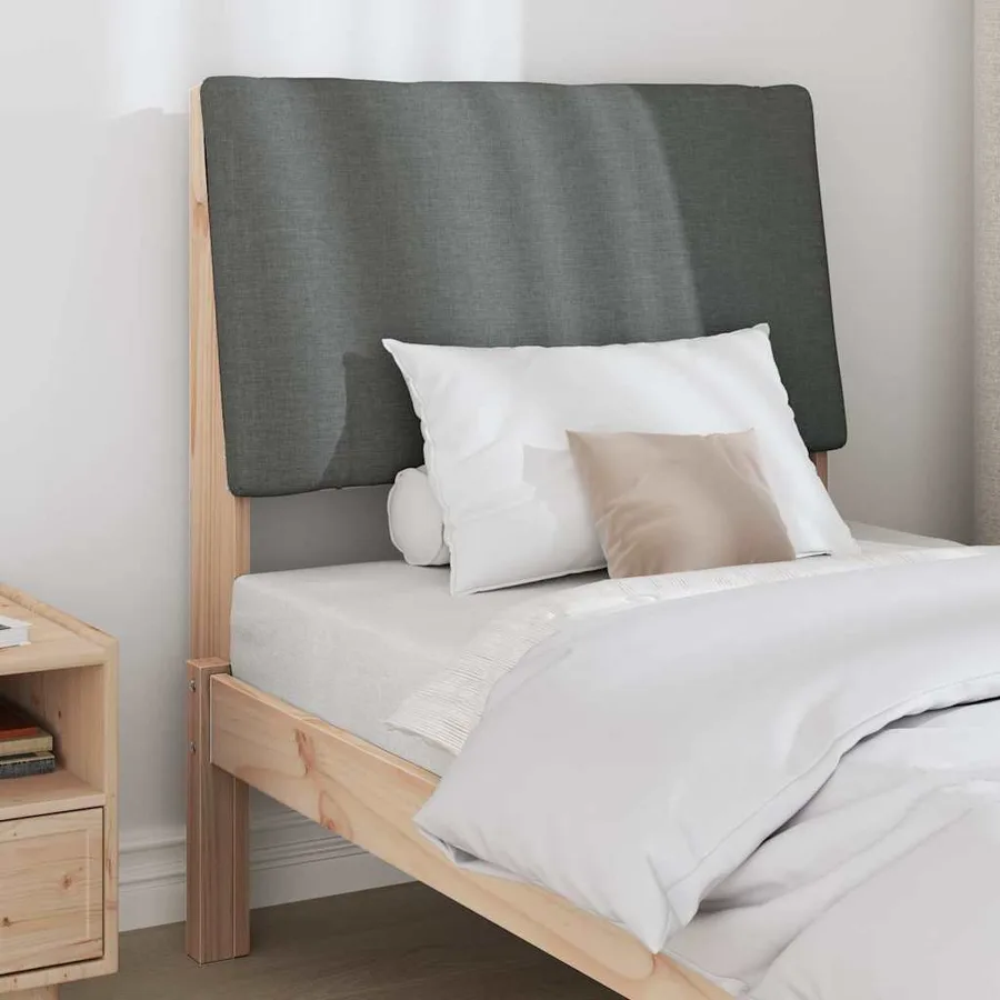 Tête de lit capitonnée Gris foncé 75 cm Pin massif - 3