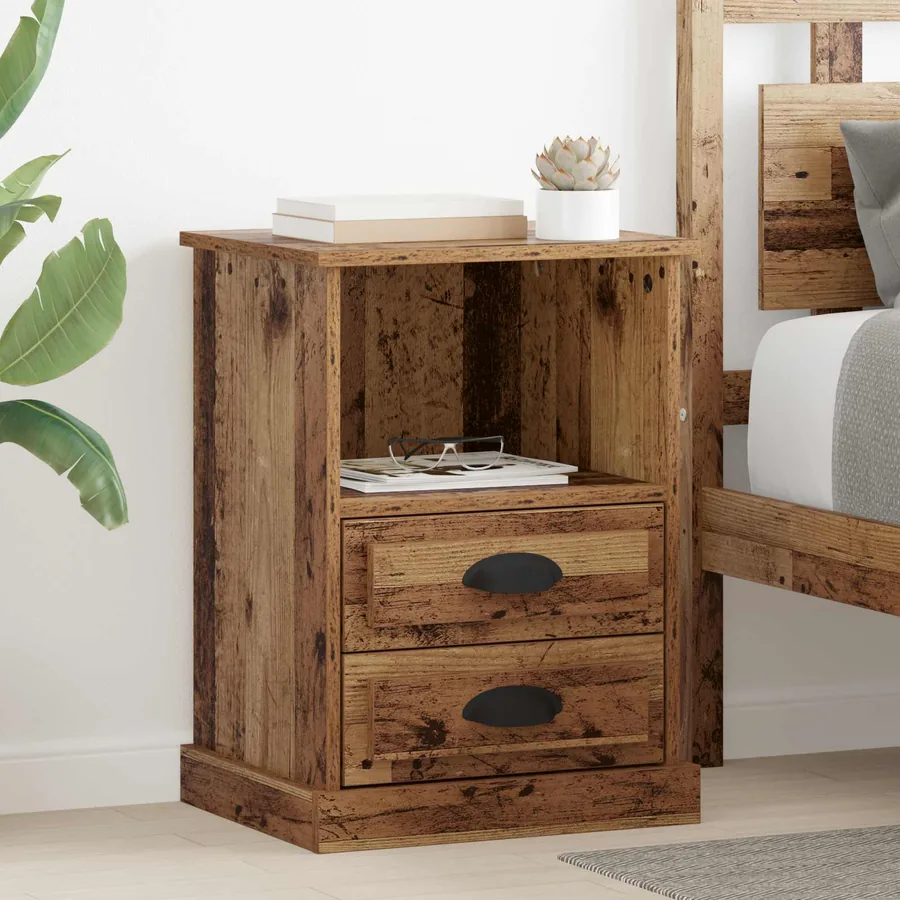 Cabinet de chevet Bois ancien 36 x 43 x 60 cm Bois d'ingénierie