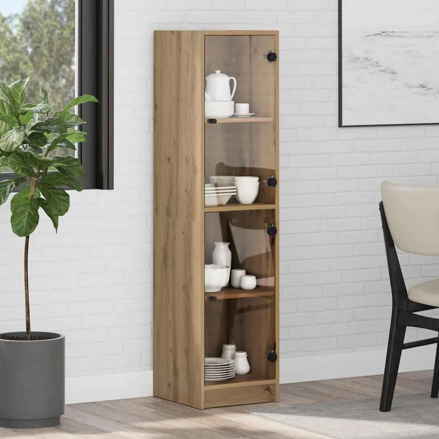 Haut Armoire Chêne artisanal 35 x 37 x 142 cm Bois d'ingénierie
