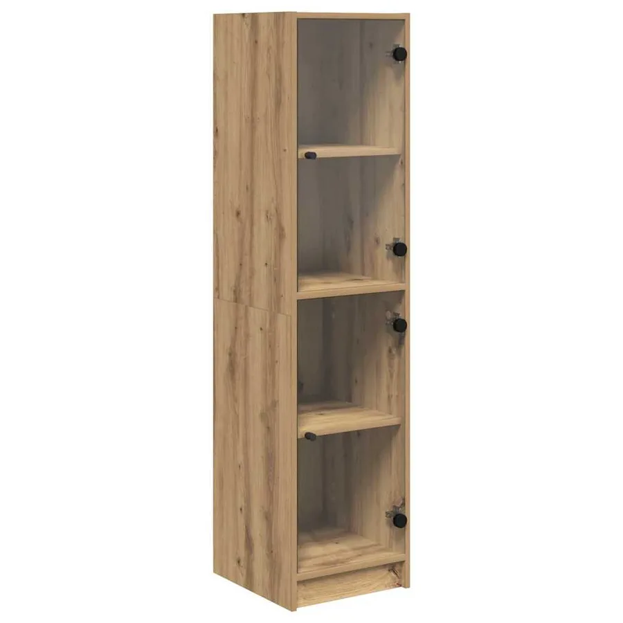 Haut Armoire Chêne artisanal 35 x 37 x 142 cm Bois d'ingénierie - 2