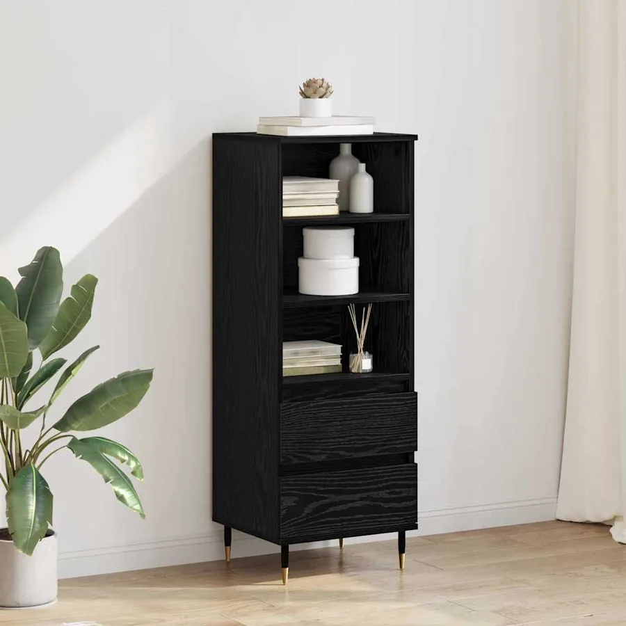 Haut Armoire Chêne noir 40 x 36 x 110 cm Bois d'ingénierie
