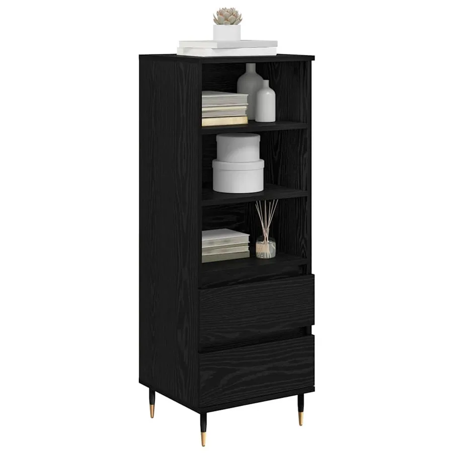 Haut Armoire Chêne noir 40 x 36 x 110 cm Bois d'ingénierie - 3