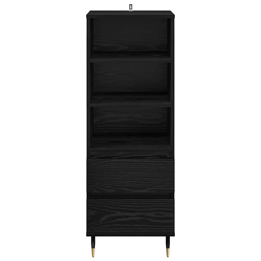 Haut Armoire Chêne noir 40 x 36 x 110 cm Bois d'ingénierie - 6