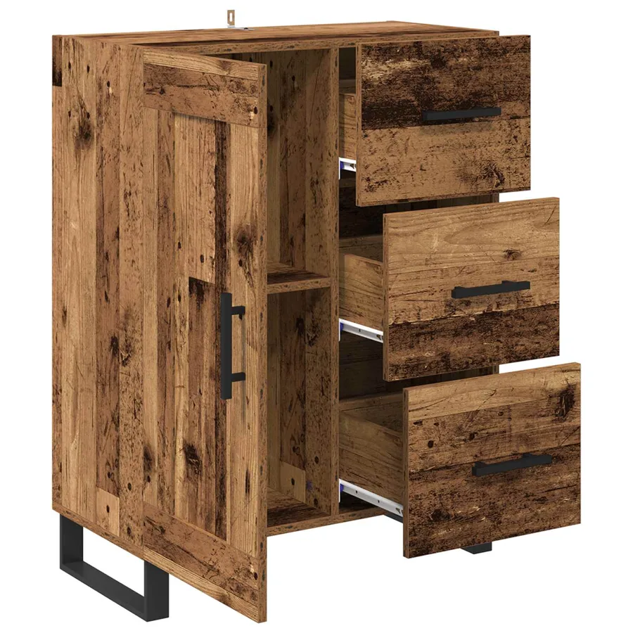 Buffet Bois Ancien 69,5 x 34 x 90 cm Bois d'ingénierie et fer - 5