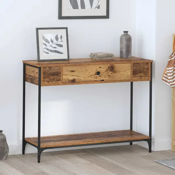 Table console Bois ancien 100 x 34.5 x 75 cm Bois d'ingénierie