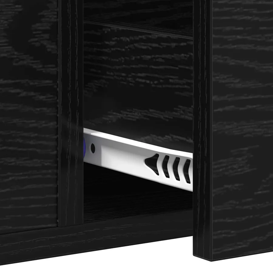 Table console Chêne noir 100 x 34.5 x 75 cm Bois d'ingénierie - 11