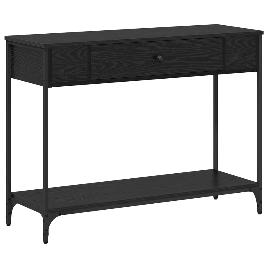 Table console Chêne noir 100 x 34.5 x 75 cm Bois d'ingénierie - 2