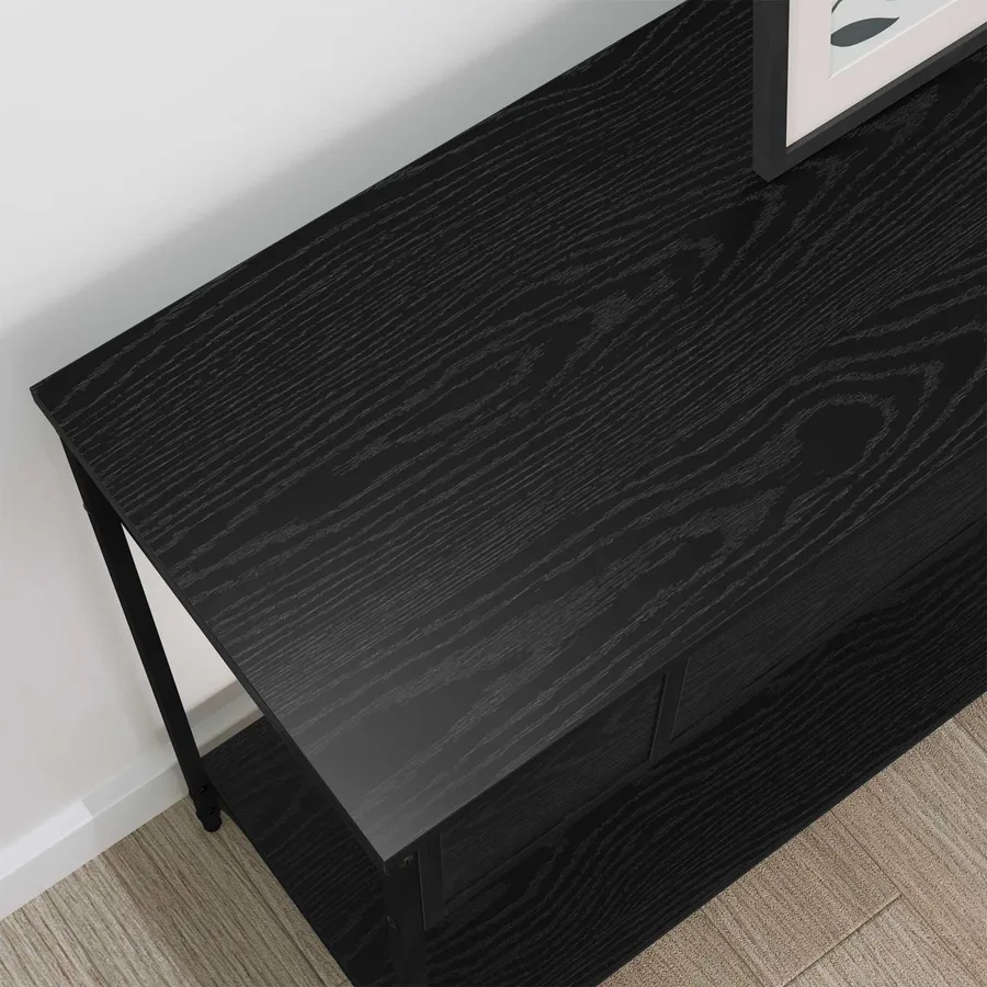 Table console Chêne noir 100 x 34.5 x 75 cm Bois d'ingénierie - 4