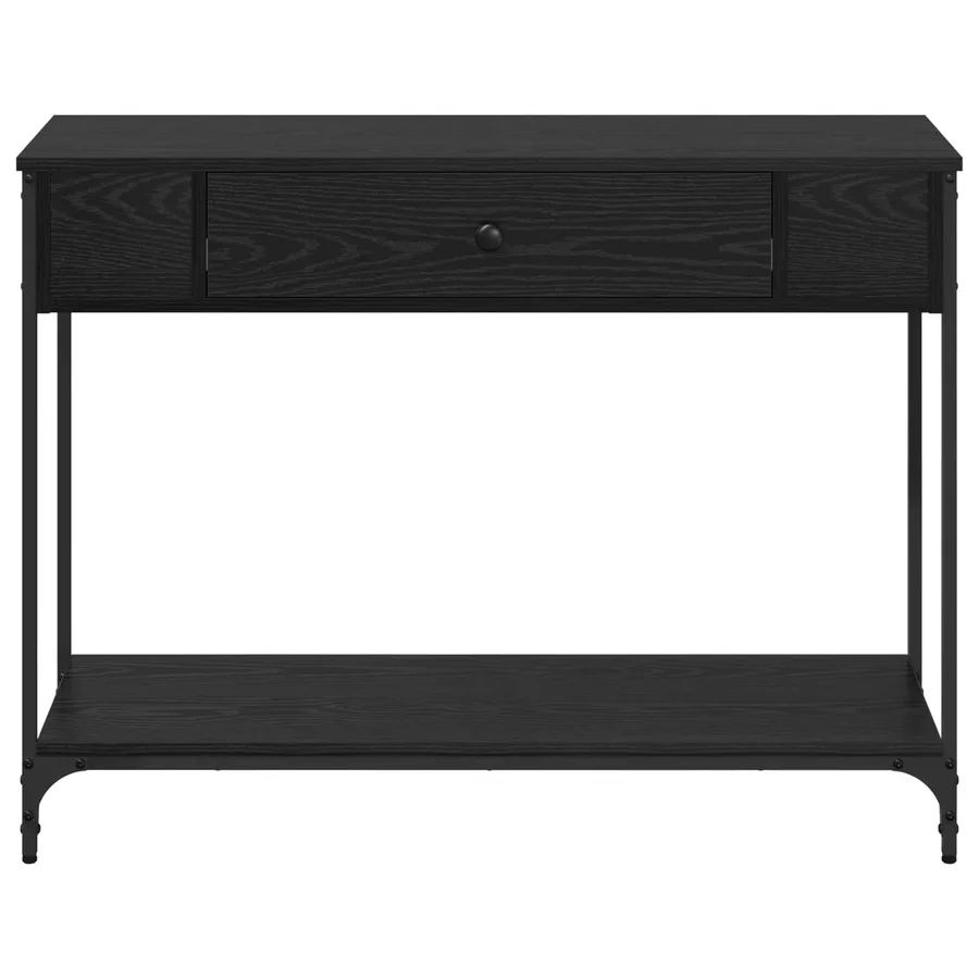 Table console Chêne noir 100 x 34.5 x 75 cm Bois d'ingénierie - 6