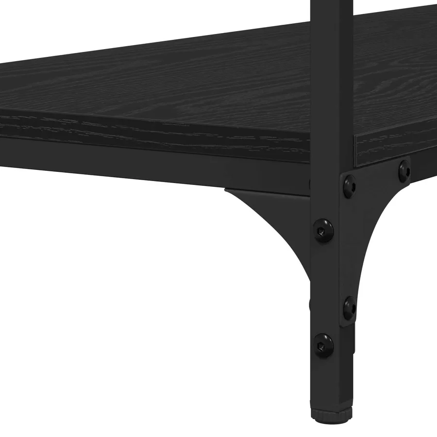 Table console Chêne noir 100 x 34.5 x 75 cm Bois d'ingénierie - 9