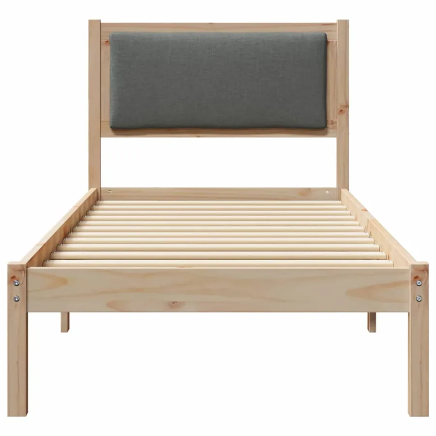 Cadre de lit avec tête de lit Gris foncé 80 x 200 cm Pin massif - 5