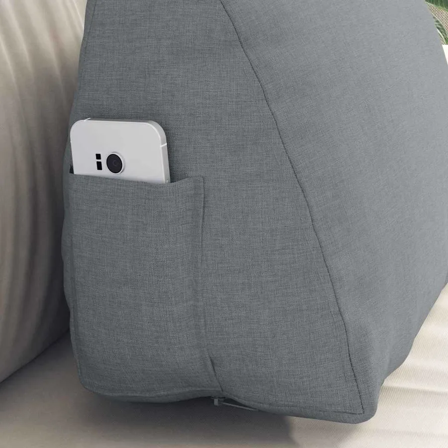 Coussin de Dos Gris clair 45 x 20 x 35 cm tissu - 5