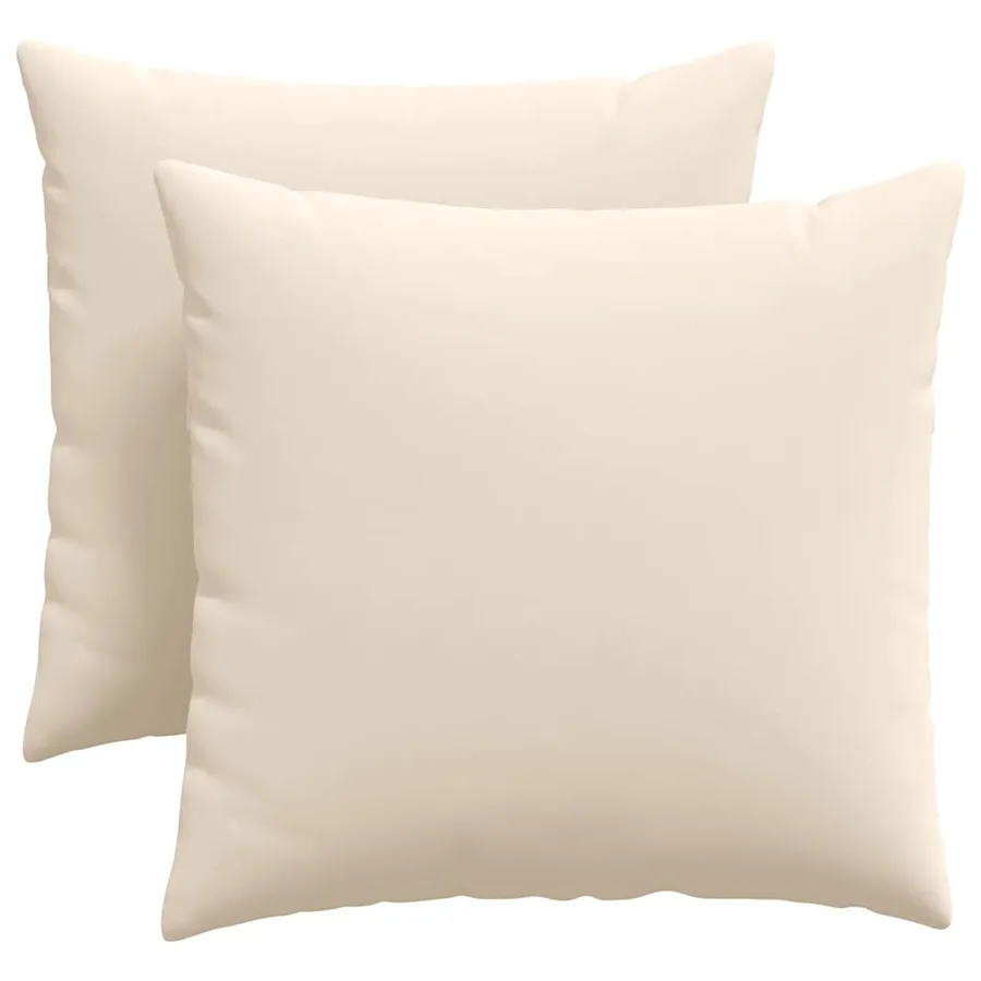 Coussins de canapé 2 pcs Beige 45 x 45 cm tissu - 2