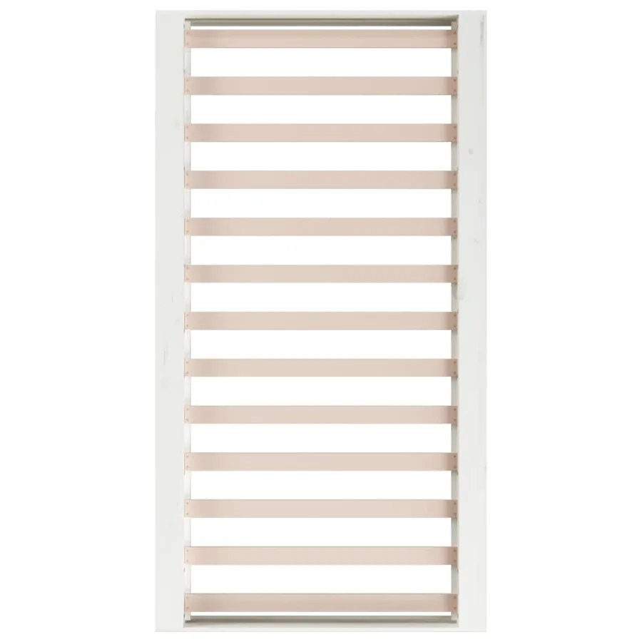 Cadre de lit sans matelas blanc 120x190 cm bois massif - 6