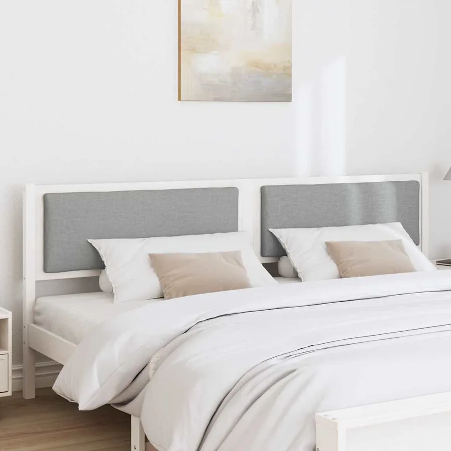 Tête de lit Autre Blanc 200 cm Bois massif en pin - 3