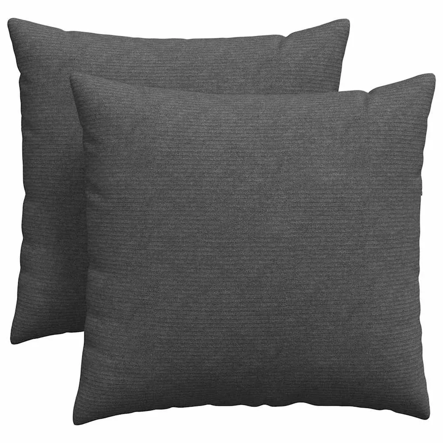 Coussins de canapé 2 pcs Gris foncé 45 x 45 cm - 2