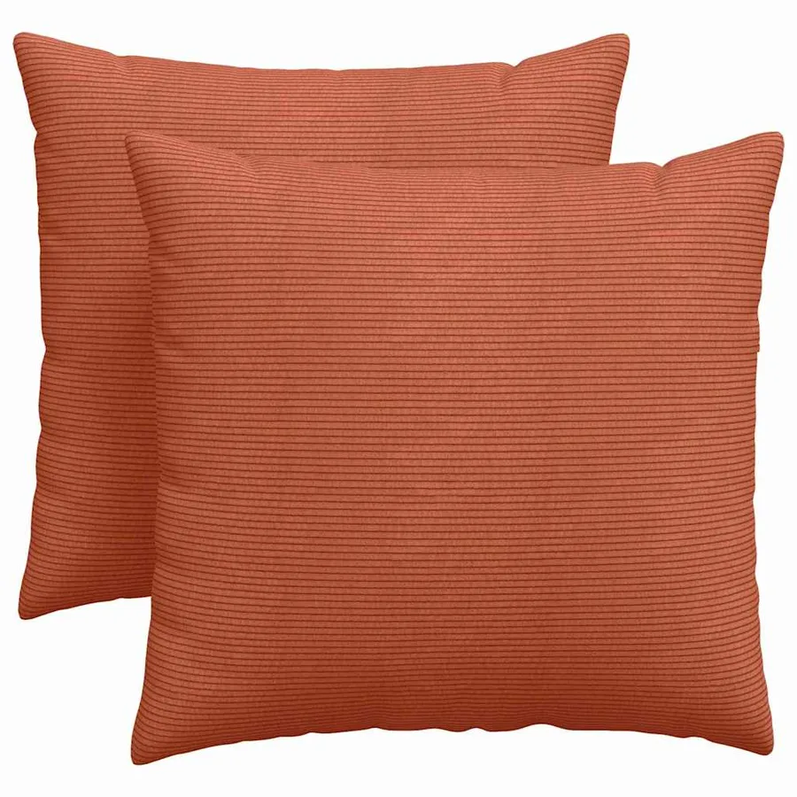 Coussins de canapé 2 pcs Rouge orange 45 x 45 cm - 2