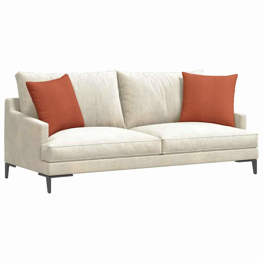 Coussins de canapé 2 pcs Rouge orange 45 x 45 cm - 3