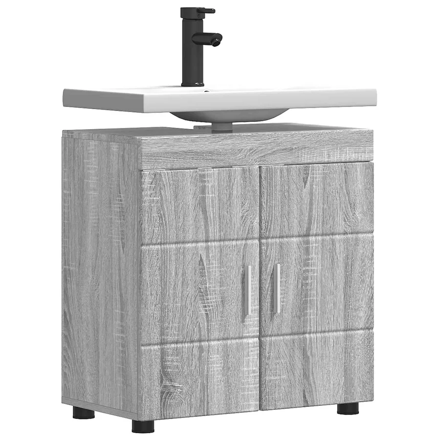 Ensemble d'armoire de salle de bain TULUM Gris Sonoma - 3