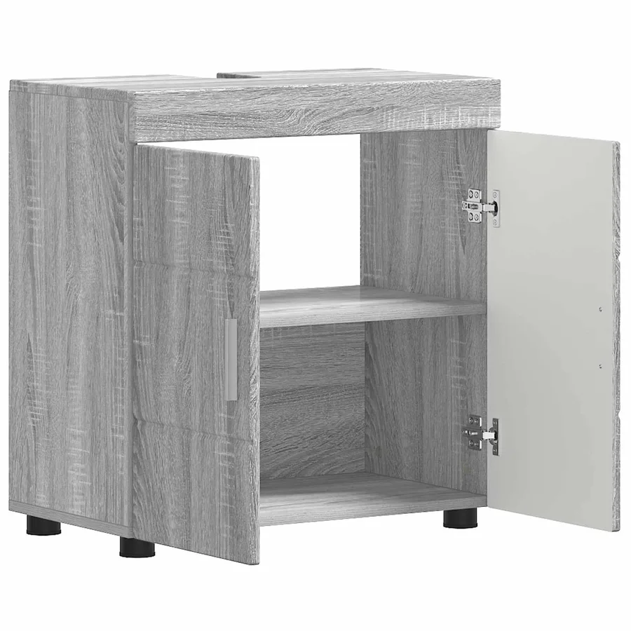 Ensemble d'armoire de salle de bain TULUM Gris Sonoma - 5